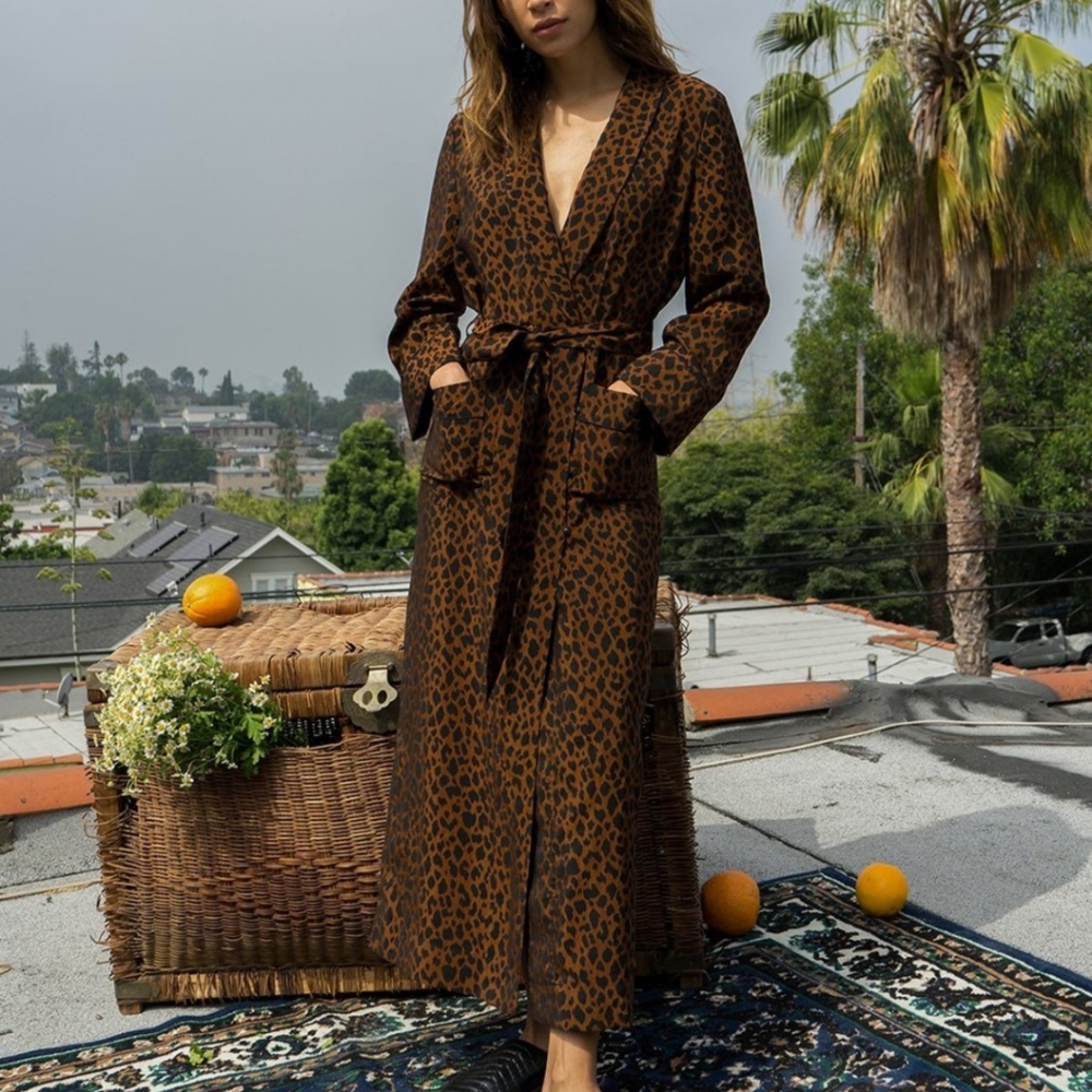 Nanushka India Ocelot Kimono
